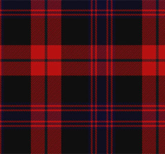 Wool Tartan Tie with Clan Crest Clip