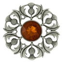 Antique Scottish Thistle Plaid Brooch