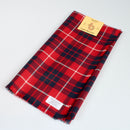 Hamilton Red Modern Tartan Wool Headscarf.