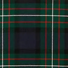 Wool Tartan Tie with Clan Crest Clip