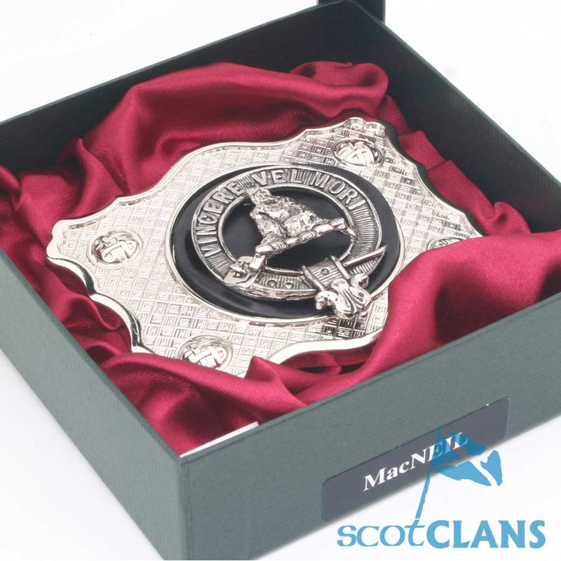 MacNeil Pewter Clan Crest Buckle For Kilt Belts