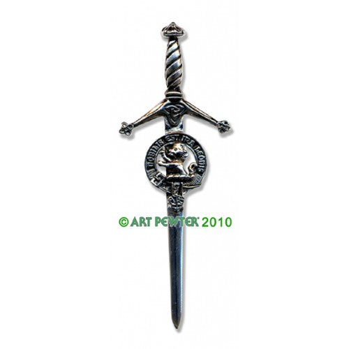 Clan Crest Pewter Kilt Pin with Stuart of Bute Crest