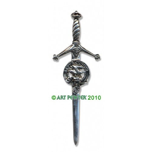Clan Crest Pewter Kilt Pin with Hay Crest