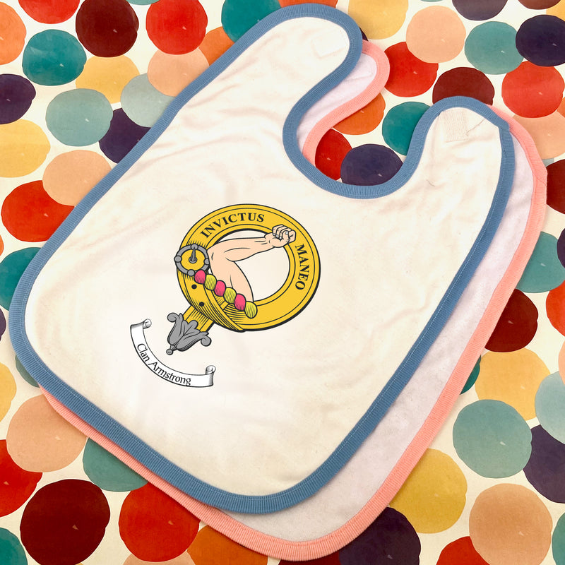 Armstrong Clan Crest Baby Bib