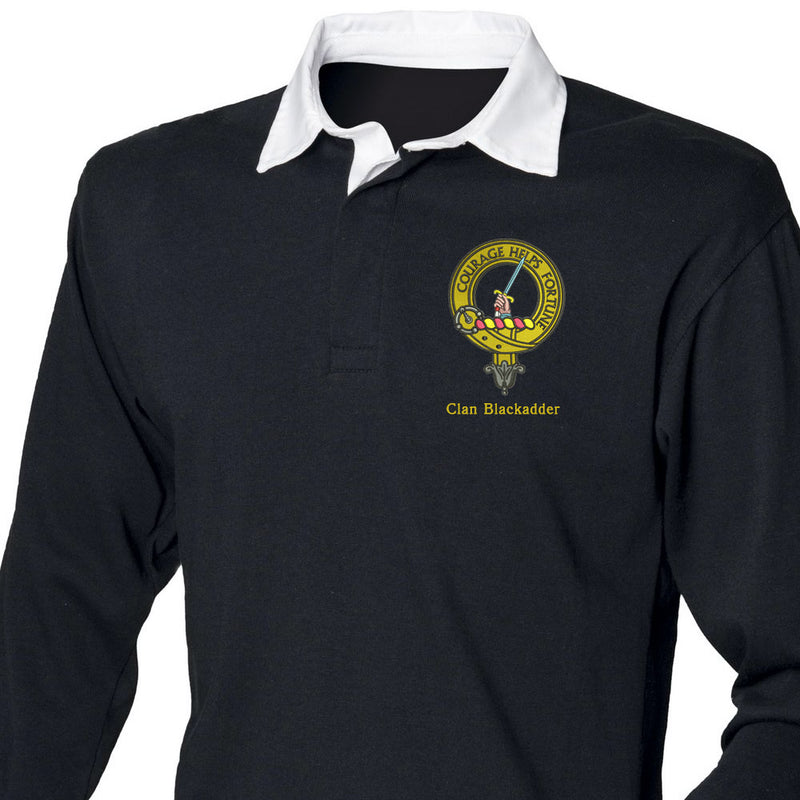 Blackadder Clan Crest Embroidered Rugby Shirt