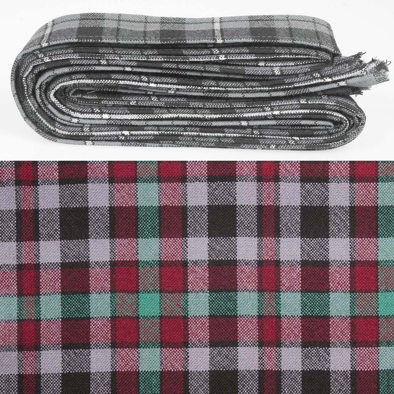 Wool Strip Ribbon in Borthwick Dress Tartan - 5 Strips, Choose your Width