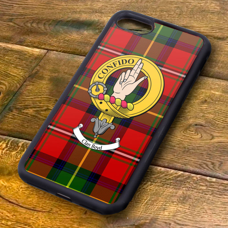 Boyd Tartan and Clan Crest iPhone Rubber Case
