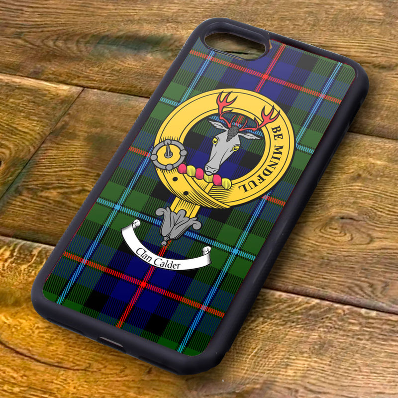 Calder Tartan and Clan Crest iPhone Rubber Case
