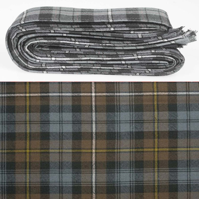 Wool Strip Ribbon in Campbell of Weathered Modern Tartan - 5 Strips, Choose your Width