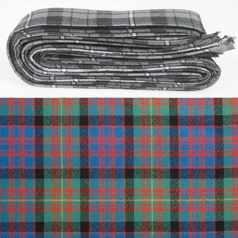 Wool Strip Ribbon in Carnegie Ancient Tartan - 5 Strips, Choose Your Width