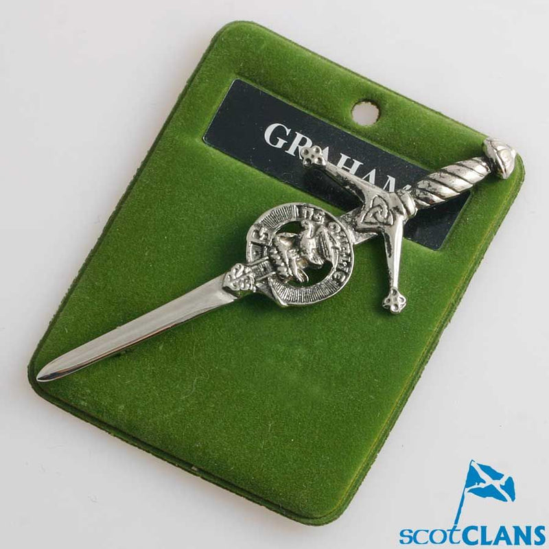 Clan Crest Pewter Kilt Pin with Graham Crest