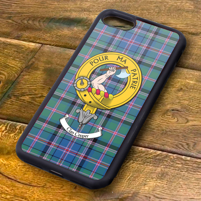 Cooper Tartan and Clan Crest iPhone Rubber Case