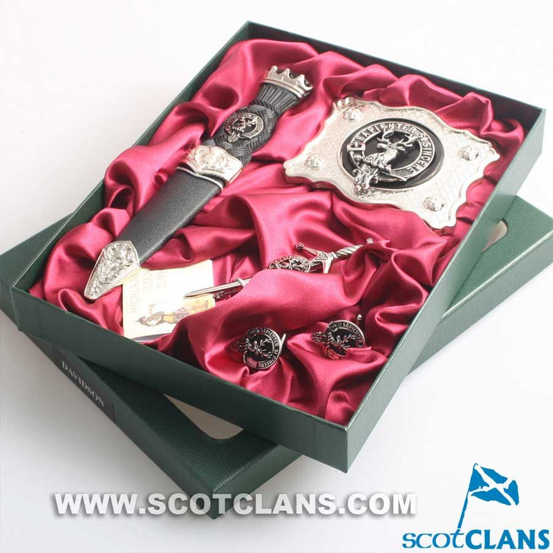 Davidson Clan Crest Kilt Accessory Gift Set
