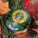 Davidson Clan Crest and Tartan Metal Christmas Ornament showcasing six available styles for holiday decor, highlighting unique clan pride.