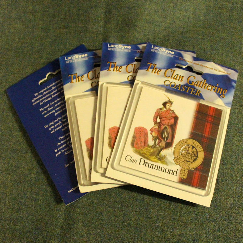 Drummond Clan Crest Coasters - Set of 4
