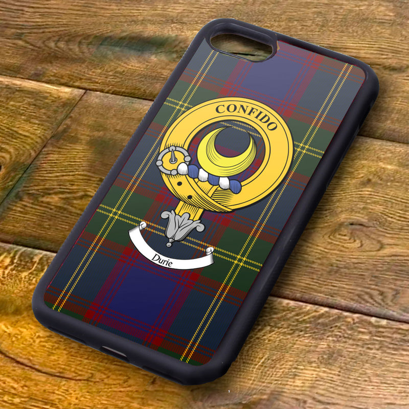 Durie Tartan and Clan Crest iPhone Rubber Case