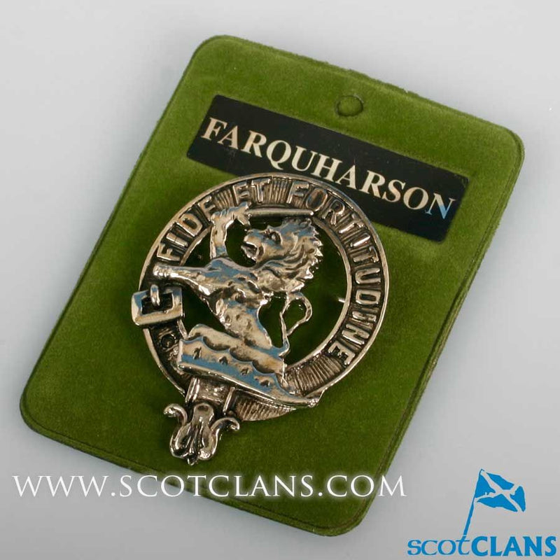 Farquharson Clan Crest Badge in Pewter