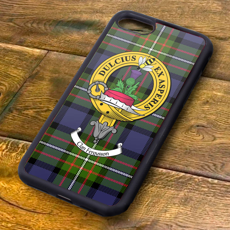 Ferguson Tartan and Clan Crest iPhone Rubber Case