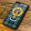 Forbes Tartan and Clan Crest iPhone Rubber Case showcasing stylish protection and personalized heritage design.