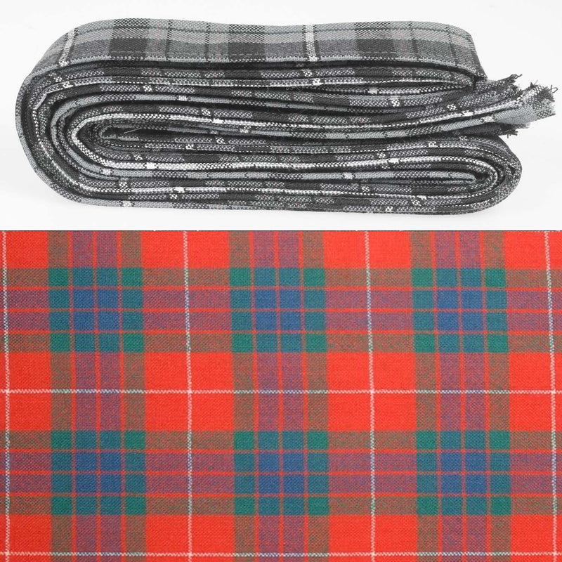 Wool Strip Ribbon in Fraser Ancient Tartan - 5 Strips, Choose Your Width