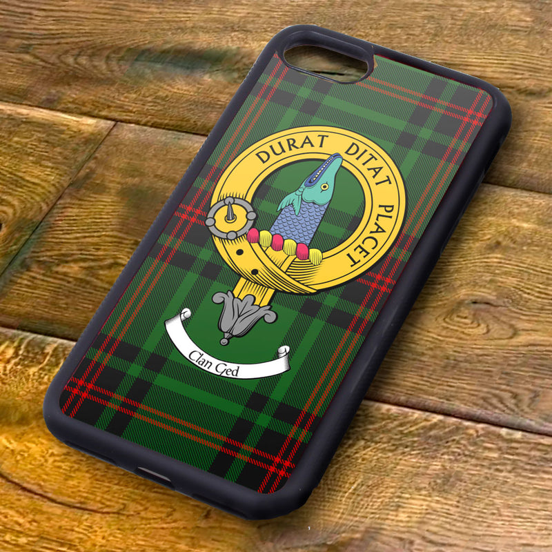 Ged Tartan and Clan Crest iPhone Rubber Case