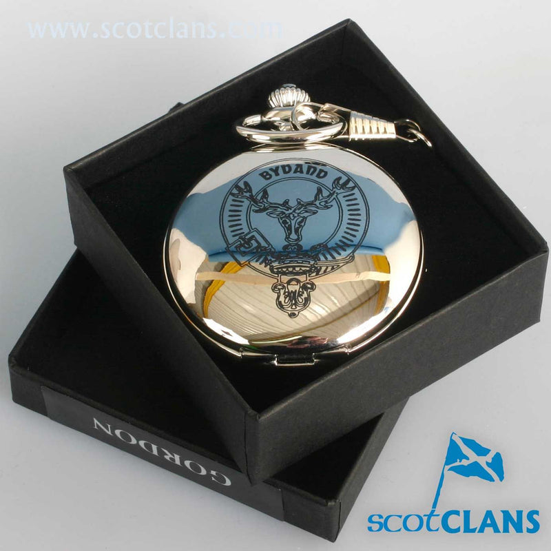 Gordon Clan Crest Engraved Pocket Watch
