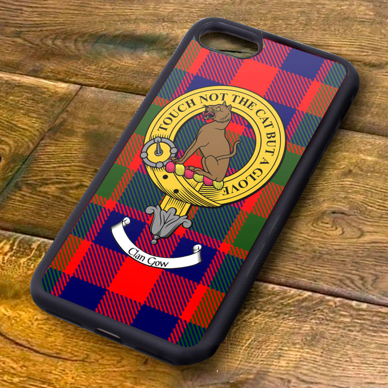 Gow Tartan and Clan Crest iPhone Rubber Case