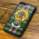 Gray Tartan and Clan Crest iPhone Rubber Case