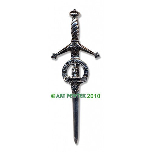 Clan Crest Pewter Kilt Pin with Shaw Crest