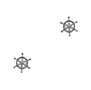 Outlander Inspired Compass Silver Stud Earrings