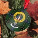 Henderson Clan Crest and Tartan Metal Christmas Ornament showcasing six available styles for holiday decor.