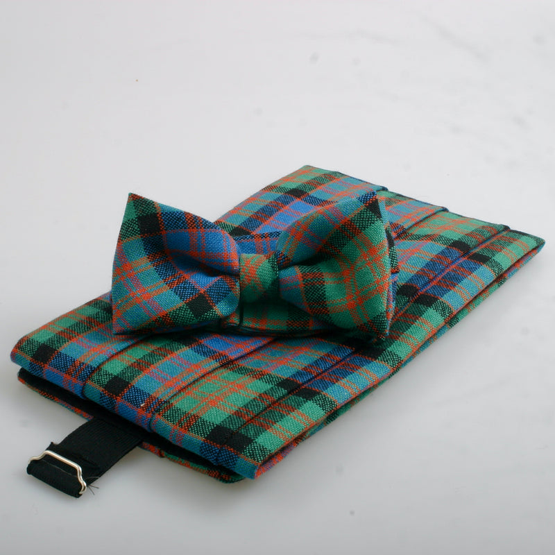 Cummerbund and Wing Collar Bow Tie set in MacDonald Ancient Tartan
