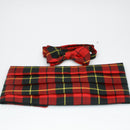 Cummerbund and Wing Collar Bow Tie set in Brodie Modern Tartan