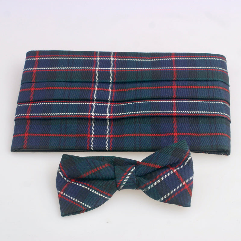 Cummerbund and Wing Collar Bow Tie Set In Scotland's National Tartan