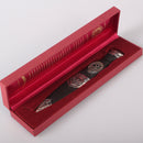 Ross Clan Crest Sgian Dubh with Stone Top, showcasing the intricate thistle design in pewter and gold foil stone detail, a perfect representation of Scottish craftsmanship.