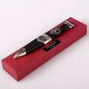 Davidson Clan Crest Sgian Dubh with stone top, showcasing the intricate thistle design and handcrafted details.