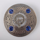 Lumsden Clan Crest Pewter Plaid Brooch