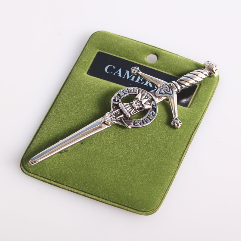 Clan Crest Pewter Kilt Pin with Cameron Crest