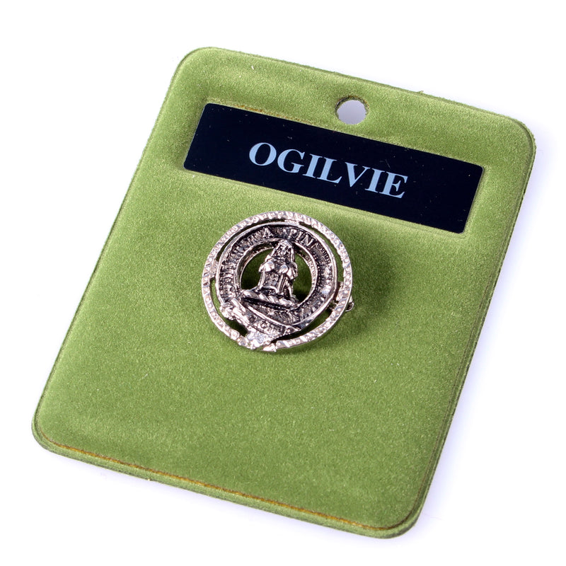 Ogilvie Clan Crest Small Pewter Pin Badge