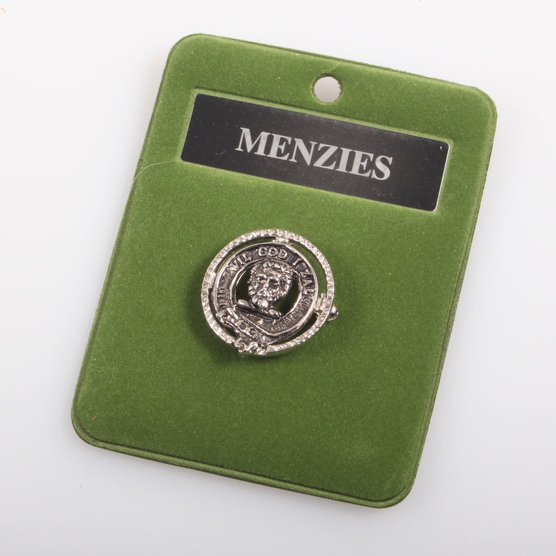 Menzies Clan Crest Small Pewter Pin Badge
