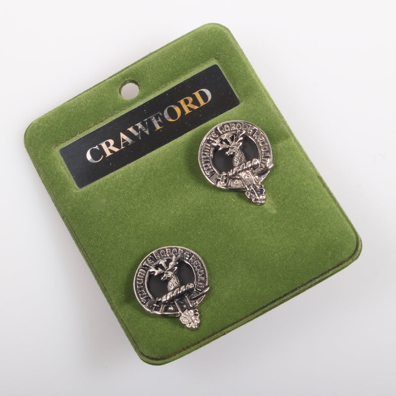 Crawford Clan Crest Pewter Cufflinks