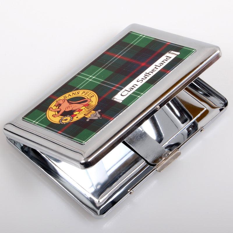Sutherland Clan Crest and Tartan Business Card Case