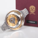 Gordon Clan Crest Quaich with Gold Trim
