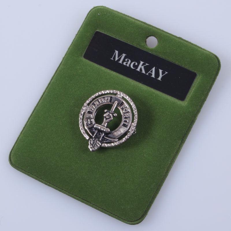 MacKay Clan Crest Small Pewter Pin Badge