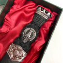 MacLean Clan Crest Stone Top Thistle Design Sgian Dubh
