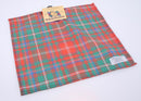 Wool Tartan Pocket Square in MacDougall Ancient Tartan by Ingles Buchan, showcasing a luxurious 100% pure wool design perfect for formal occasions.
