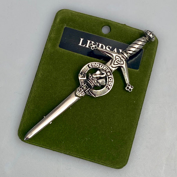 Lindsay Clan Crest Pewter Kilt Pin