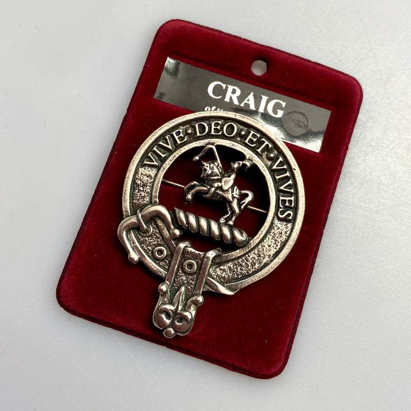 Craig Clan Crest Badge in Pewter