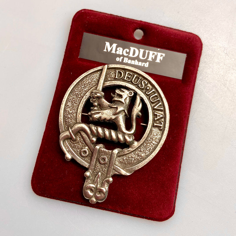 MacDuff Clan Crest Badge in Pewter