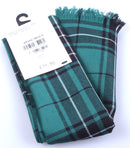 Close-up of Luxury Lightweight Scarf in MacLean Hunting Ancient Tartan, showcasing the soft, comfortable fabric made by Lochcarron of Scotland.